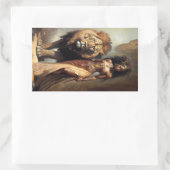 Afrikaanse godin van dieren, kunst rechthoekige sticker (Tas)