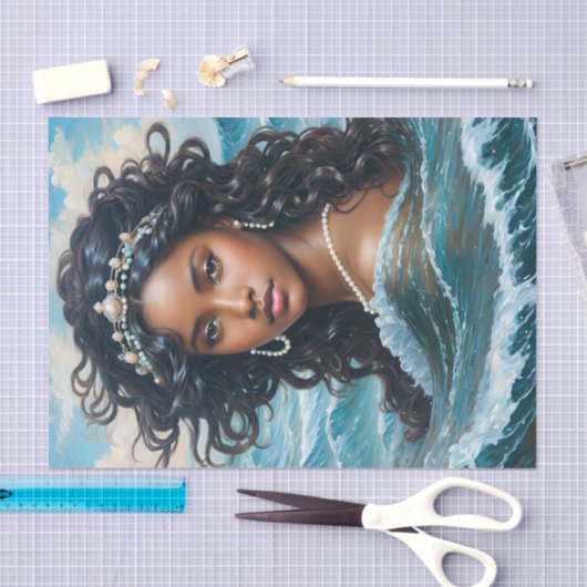 Afrikaanse godin Yemaya Art Tissuepapier (Craft)