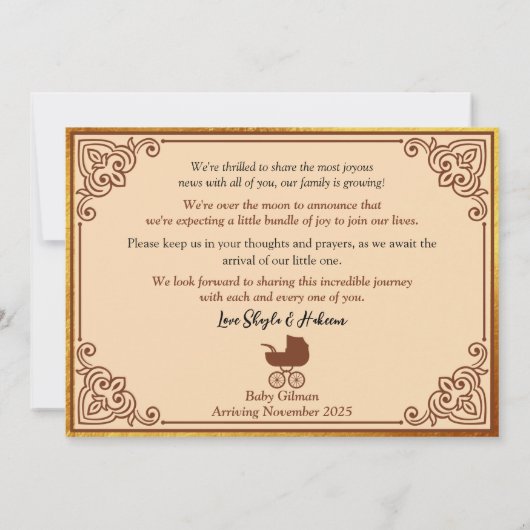 Afrikaanse godin zachte boho zwangerschap aankondi kaart (Achterkant)