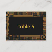 Afrikaanse Gold Kente Wedding Place Card Plaatskaartje (Achterkant)