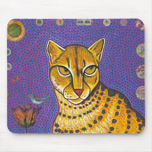 Afrikaanse Golden Cat Mousepad Muismat (Voorkant)