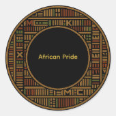 Afrikaanse Goud Kente Patroon Sticker (Voorkant)