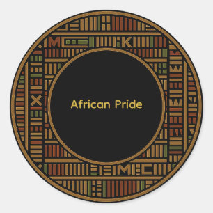 Afrikaanse Goud Kente Patroon Sticker