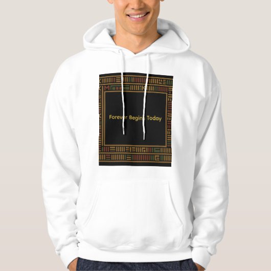 Afrikaanse gouden kente patroon hoodie (Voorkant)