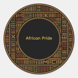 Afrikaanse Gouden Kente Patroon Sticker