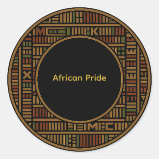 Afrikaanse Gouden Kente Patroon Sticker