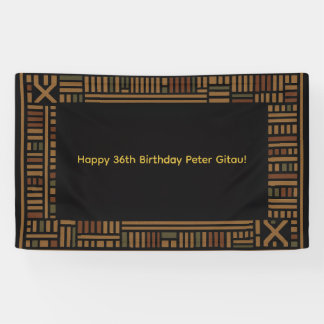 Afrikaanse Gouden Kente Verjaardagsfeest Banner