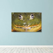Afrikaanse graveerpad, Pyxicephalus Canvas Afdruk (Insitu (Houten vloer))