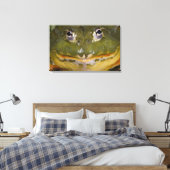 Afrikaanse graveerpad, Pyxicephalus Canvas Afdruk (Insitu (Slaapkamer))