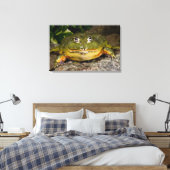 Afrikaanse Gravende Brulkikker, Pyxicephalus 2 Canvas Afdruk (Insitu (Slaapkamer))