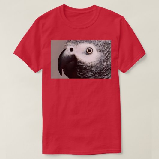Afrikaanse Gray Parrot Art Softy T-shirt (Design voorkant)