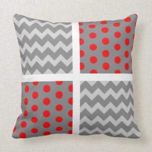 Afrikaanse Gray Parrot Chevron/Polka Dot Pillow Kussen