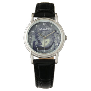 Afrikaanse Gray Parrot Cute Bird 2 Horloge