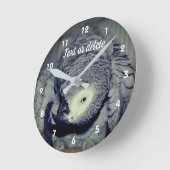 Afrikaanse Gray Parrot Cute Bird 2 Ronde Klok (Hoek)