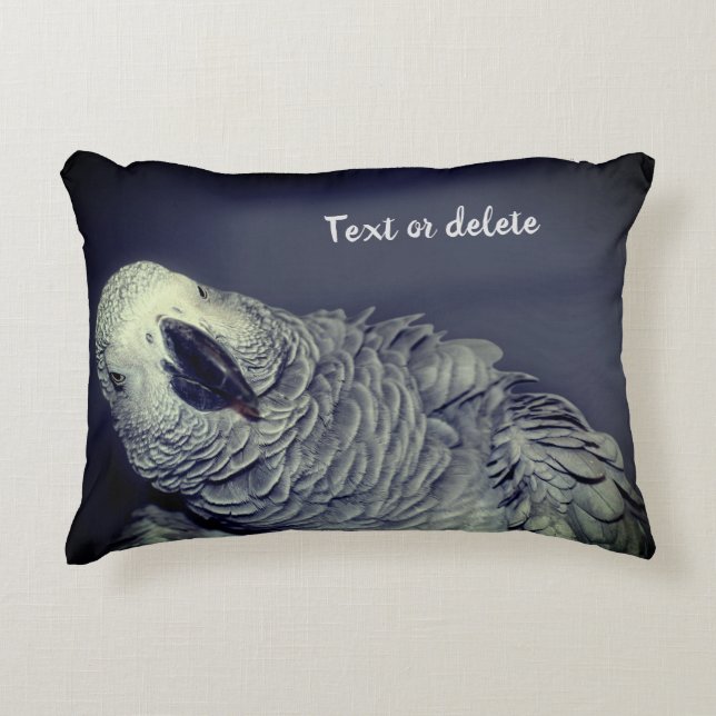 Afrikaanse Gray Parrot Cute Bird Accent Kussen (Voorkant)