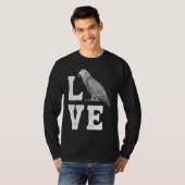 Afrikaanse Gray Parrot, eigenaar van T-shirt Parro (Voorkant volledig)