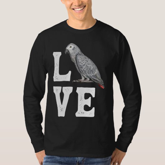 Afrikaanse Gray Parrot, eigenaar van T-shirt Parro (Voorkant)