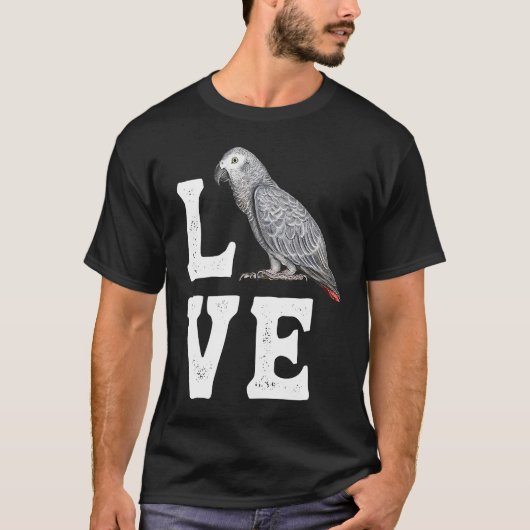 Afrikaanse Gray Parrot, eigenaar van T-shirt Parro (Voorkant)