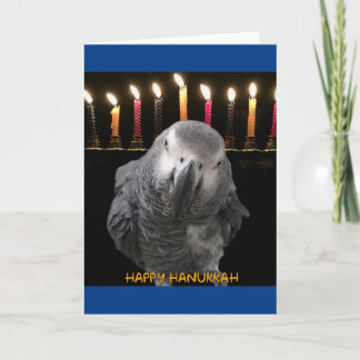 Afrikaanse Gray Parrot Hanukkah-kaarten Feestdagen Kaart