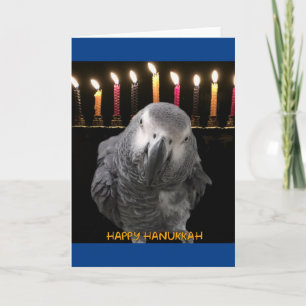 Afrikaanse Gray Parrot Hanukkah-kaarten Feestdagen Kaart