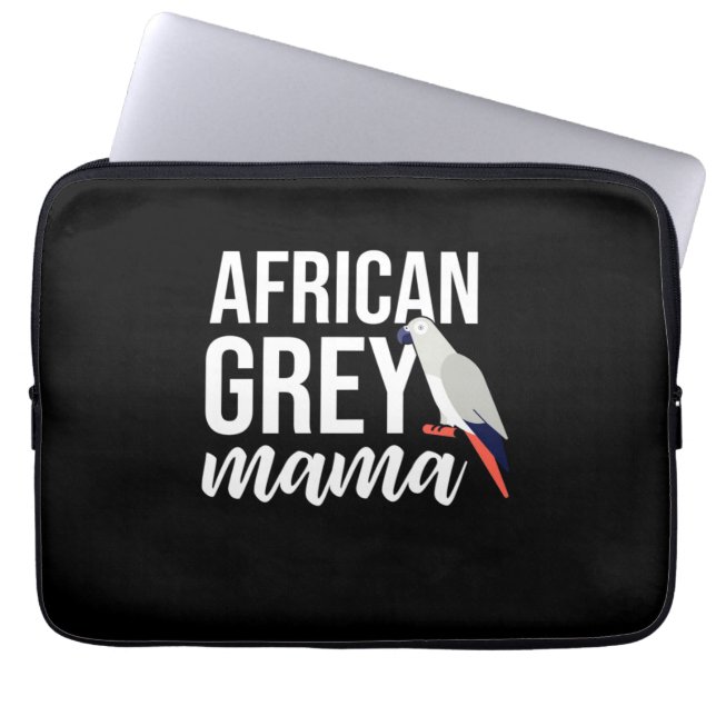 Afrikaanse Gray Parrot mama Laptop Sleeve (Voorkant)