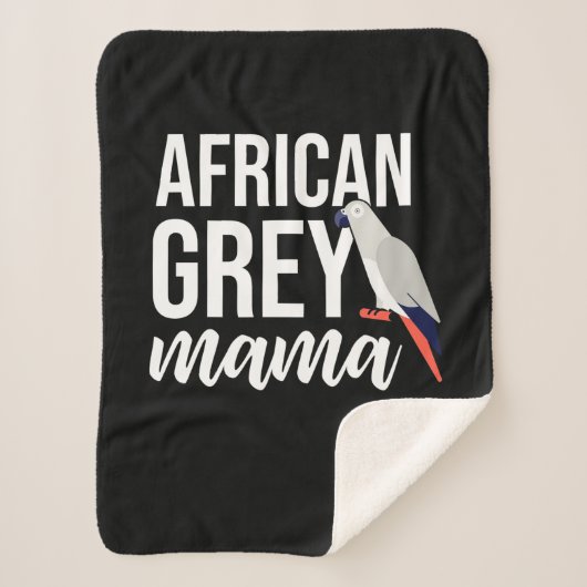Afrikaanse Gray Parrot mama Sherpa Deken (Voorkant)