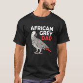 Afrikaanse Gray Parrot Pap Congo Bird Father Premi T-shirt (Voorkant)