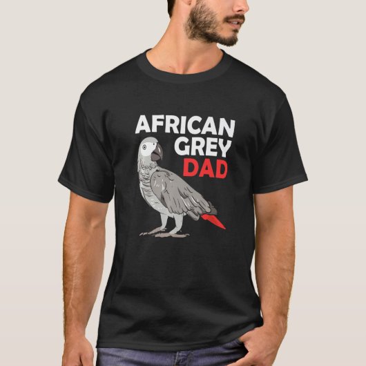 Afrikaanse Gray Parrot Pap Congo Bird Father Premi T-shirt (Voorkant)