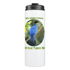Afrikaanse Great Blue Turaco Bird Thermal Tumbler Thermosbeker