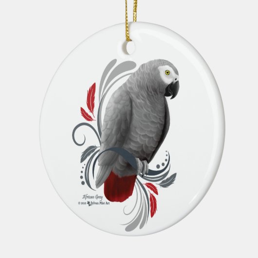 Afrikaanse grijs keramisch ornament (Links)