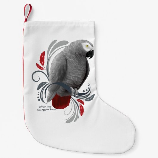 Afrikaanse grijs kleine kerstsok (Voorkant)