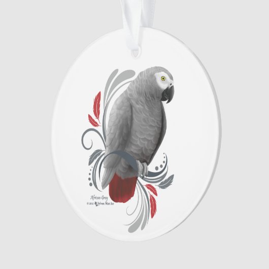 Afrikaanse grijs ornament (voorkant)