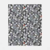 Afrikaanse grijs over het gehele patroon fleece deken (Voorkant)