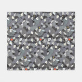 Afrikaanse grijs over het gehele patroon fleece deken (Voorkant (Horizontaal))