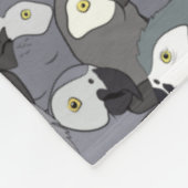 Afrikaanse grijs over het gehele patroon fleece deken (Hoek)