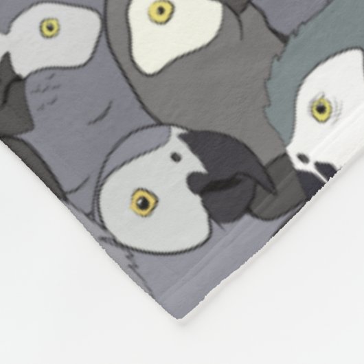 Afrikaanse grijs over het gehele patroon fleece deken (Hoek)