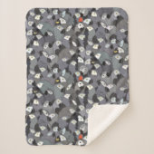 Afrikaanse grijs over patroonvlootsbank sherpa deken (Voorkant)