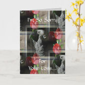 Afrikaanse grijze en geometrische rode rozen kaart (Gele Bloem)