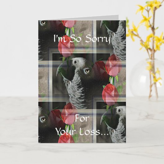 Afrikaanse grijze en geometrische rode rozen kaart (Gele Bloem)