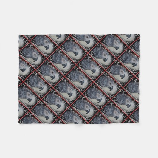 Afrikaanse grijze kerst fleece deken (Voorkant (Horizontaal))