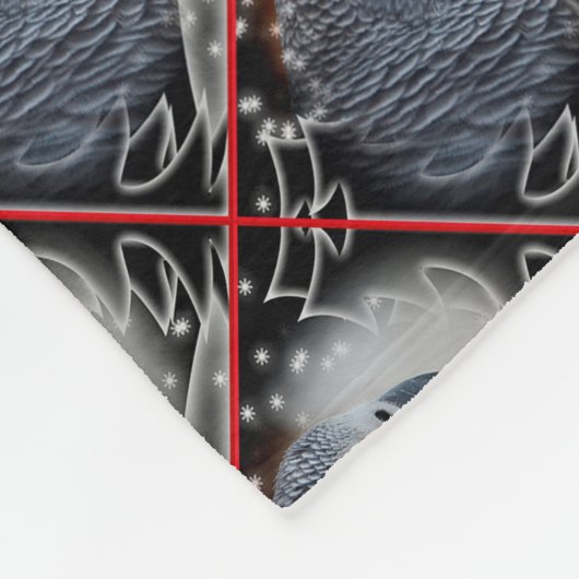 Afrikaanse grijze kerst fleece deken (Hoek)