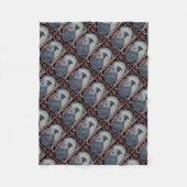 Afrikaanse grijze kerst fleece deken (Voorkant)