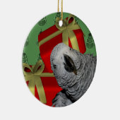 Afrikaanse grijze kerst keramisch ornament (Rechts)