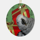 Afrikaanse grijze kerst keramisch ornament (Links)