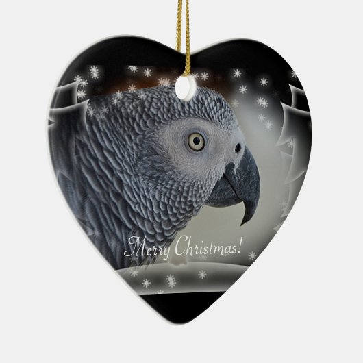 Afrikaanse grijze kerst keramisch ornament (Rechts)