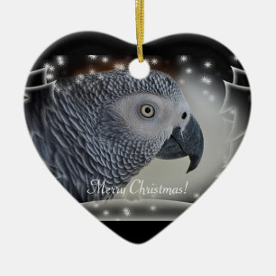 Afrikaanse grijze kerst keramisch ornament