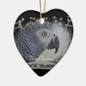 Afrikaanse grijze kerst keramisch ornament (Links)