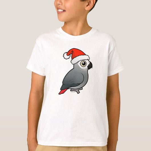 Afrikaanse grijze kerstman t-shirt (Voorkant)
