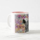 Afrikaanse Grijze Liefde Mok (Voorkant links)