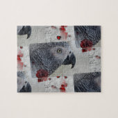 Afrikaanse grijze liefdesbrieven legpuzzel (Horizontaal)